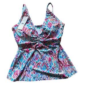 Sunsets Womens/Teens Bra Underwire Tankini Top IPANE Size 36D Beach Summer